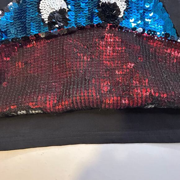 Dolce & Gabbana women's black sequin hippo short sleeve long t-shirt size M - Picture 6 of 12